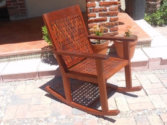 mecedora tejida para jardín