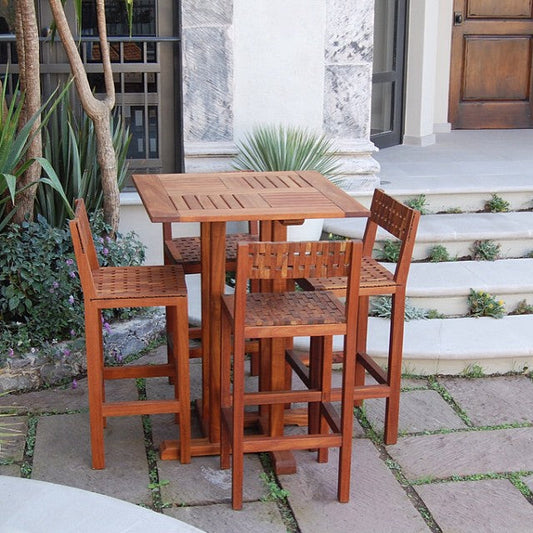 Mesa de bar de madera tzalam